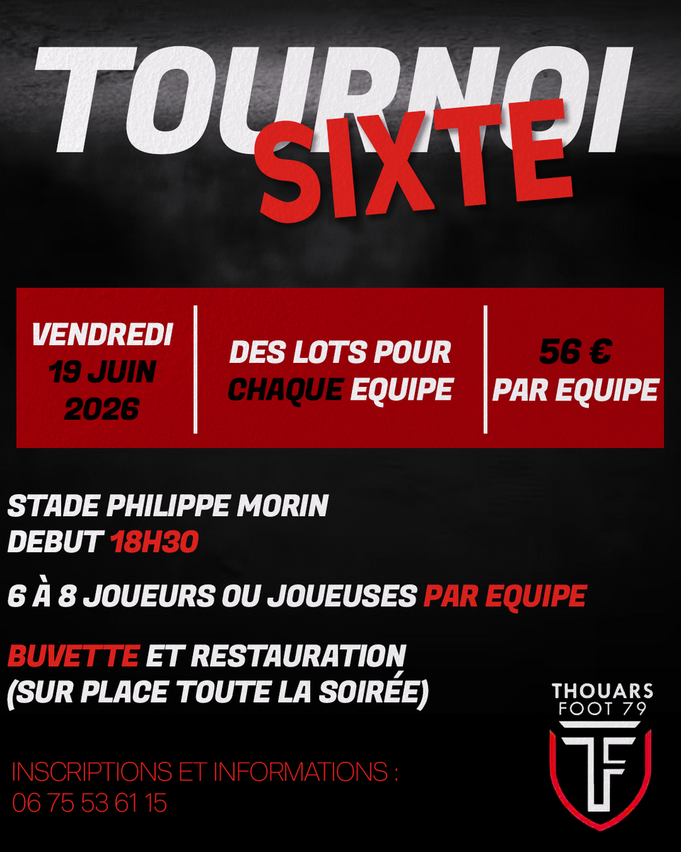 Le Thouars foot organise son tournoi sixte