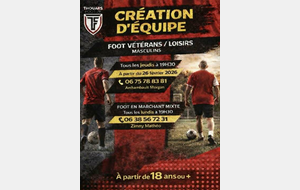Création de nouvelles équipes Vétérans et Foot loisirs