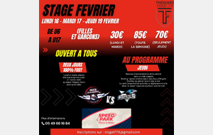 Stage foot février 2026 : inscrivez-vous !